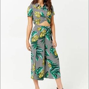 Two Piece Crop Top Set